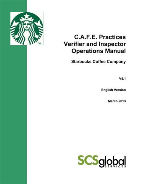 Read Online Starbucks Operations Manual 