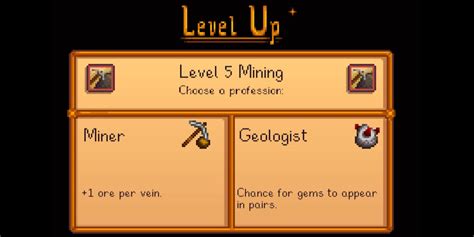 Stardew Valley Level 5 Mining Miner Or Geologist