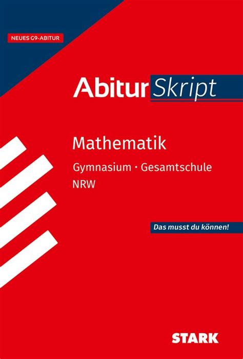 stark abiturskript mathematik nrw