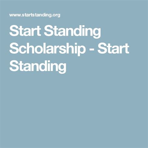 Start Standing Scholarship