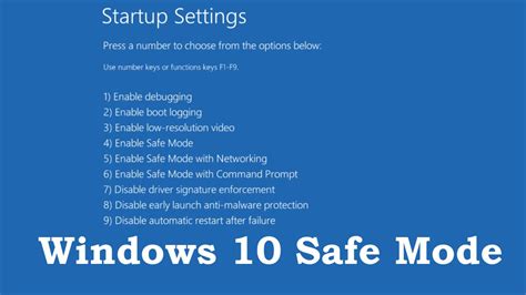 start windows 10 in safe mode while booting