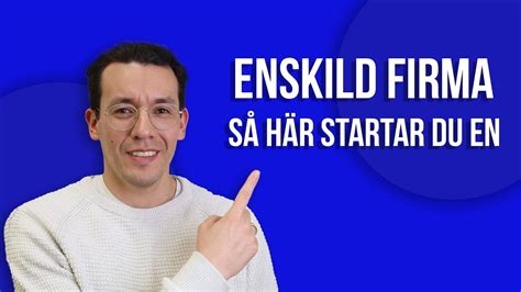 starta eget bidrag enskild firma