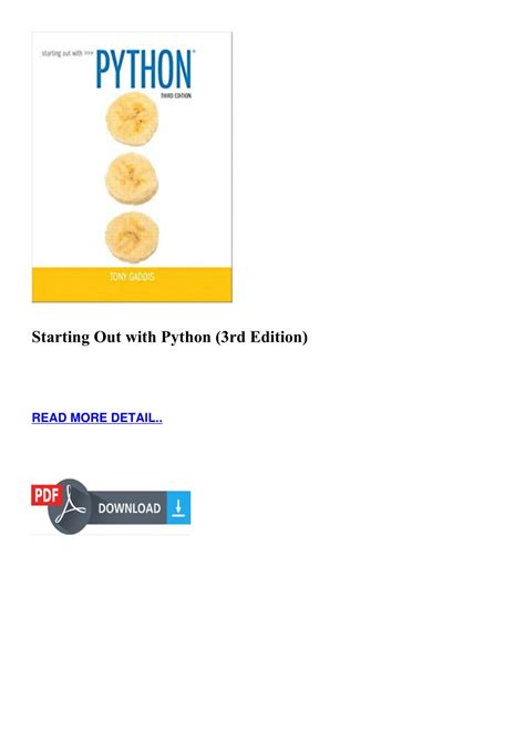 Starting Out With Python 3rd Edition