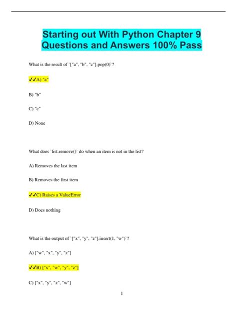 Starting Out With Python Answers