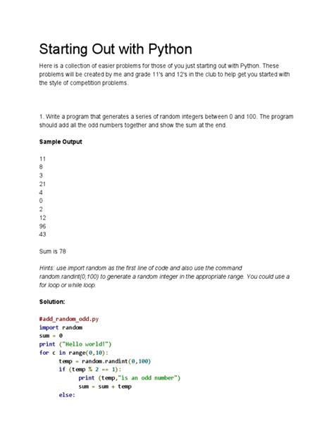 starting out with python chapter 5 answers