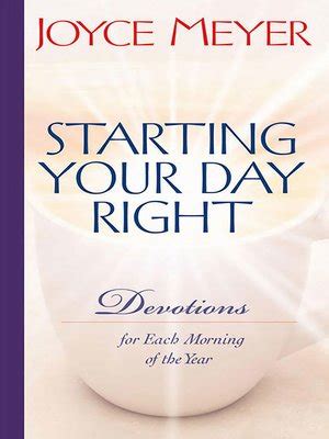 starting your day right joyce meyer