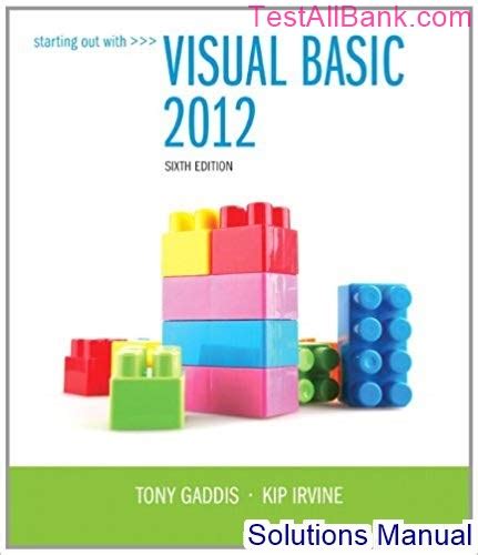 Full Download Starting Out With Visual Basic 2012 Solutions 
