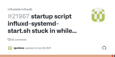 startup script influxd-systemd-start.sh stuck in while loop on …