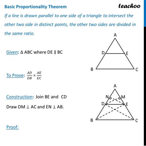 State And Prove Basic Proportionality Theorem