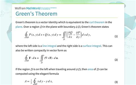 State Green's Theorem