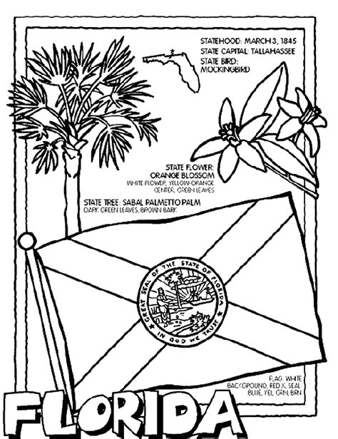 State Of Florida Coloring Page Sheets Usa Printables Map Of Florida Coloring Page - Map Of Florida Coloring Page