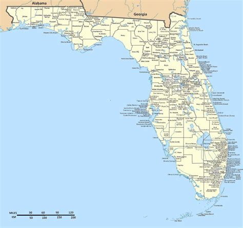 state of florida map