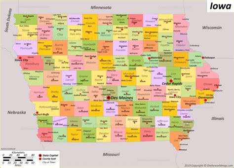 state of iowa map
