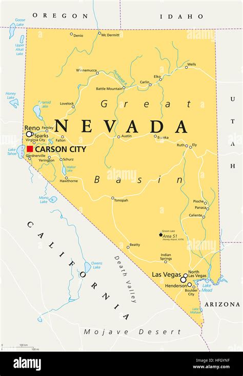 state of nevada map