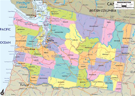 state of washington map