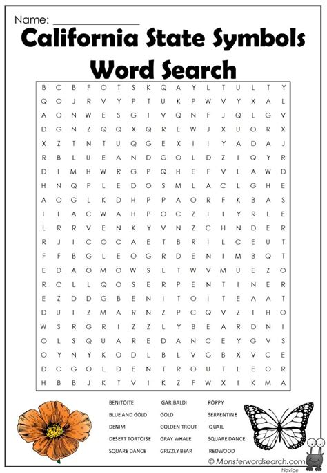 State Symbols Word Search Puzzles Puzzles To Print 50 State Word Search Printable - 50 State Word Search Printable