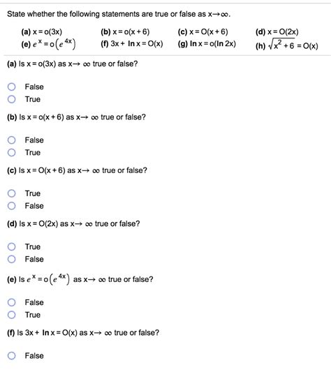 State Whether The Following Statements Are True Or False