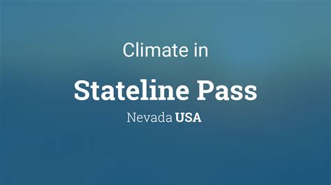 stateline nevada temperature
