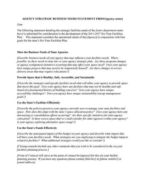 Statement Of Financial Need Example