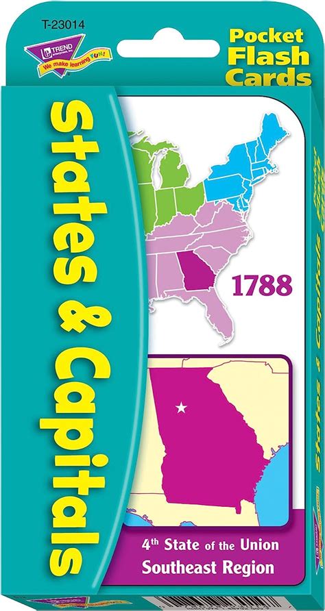 States Amp Capitals Pocket Flash Cards 50 States And Capitals Flash Cards - 50 States And Capitals Flash Cards