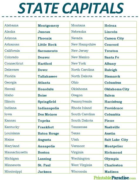 States And Capitals Free Pdf Download Learn Bright State Capitals Worksheet Second Grade - State Capitals Worksheet Second Grade