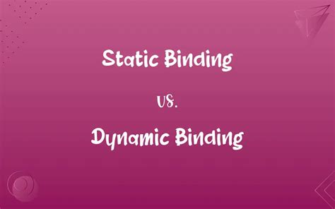 Static Binding Is