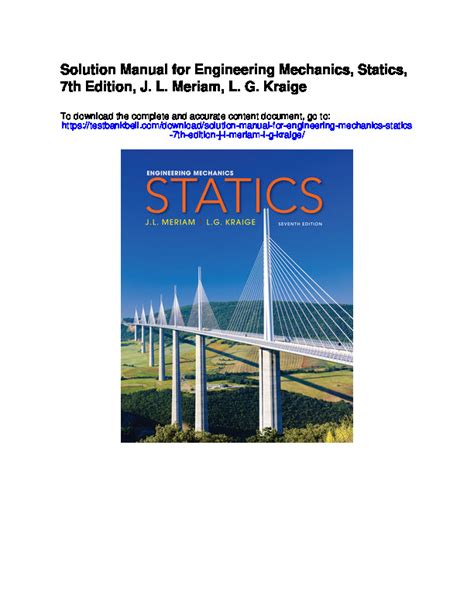 Full Download Statics 7Th Edition 
