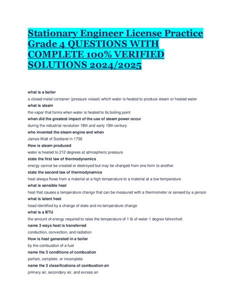 Full Download Stationary Engineer Study Guide 