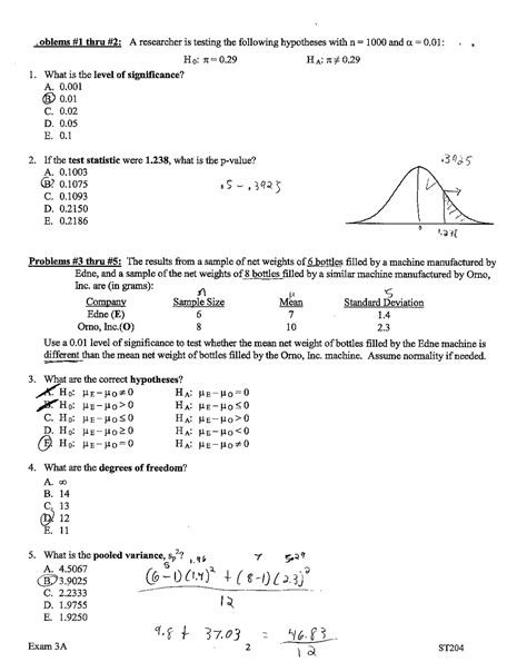 statistic test questions and answers