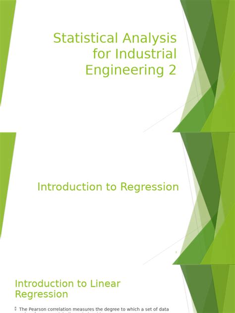 Statistical Analysis For Industrial Engineering