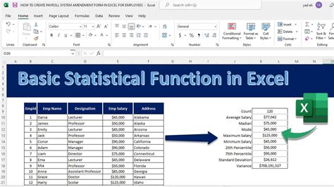 Statistical Functions In Excel