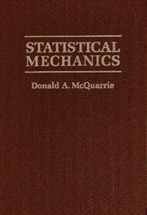 Statistical Mechanics Mcquarrie