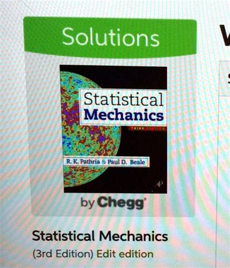 Statistical Mechanics Pathria 3rd Solutions Manual