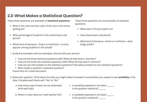 Statistical Or Non Statistical Questions Teaching Resources Tpt Statistical And Nonstatistical Questions Worksheet - Statistical And Nonstatistical Questions Worksheet