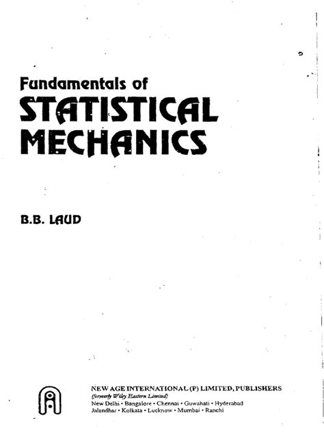 Read Statistical Mechanics Laud Pdf 
