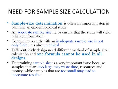 Read Statistical Methods 14 Sample Size Calculations Statstutor 