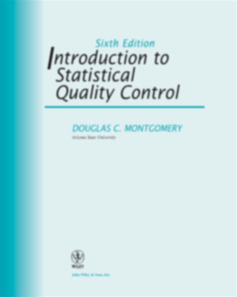 Download Statistical Quality Control Montgomery Solutions 6Th Edition 