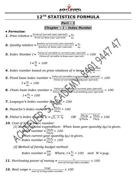 Statistics 12th Guide