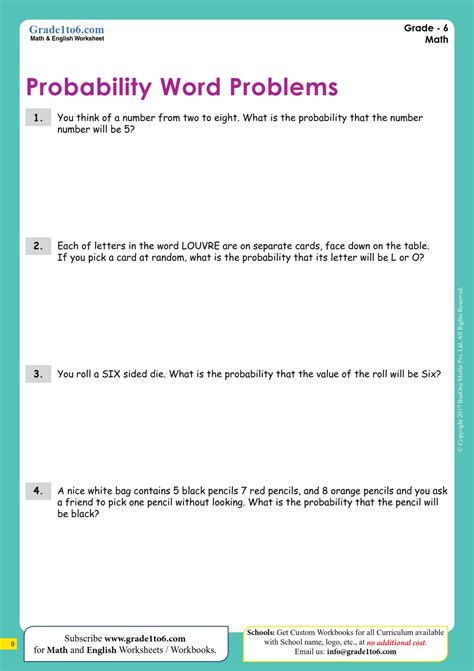 Statistics And Probability Word Problems Study Guide