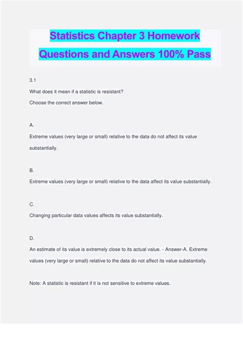 Statistics Chapter 3 Answers