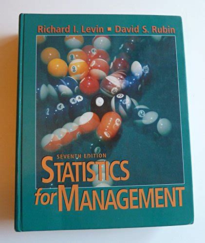 Statistics For Management 7th Edition By Rubin
