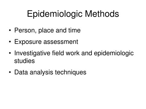 Statistics In Epidemiology Methods Techniques And Applications