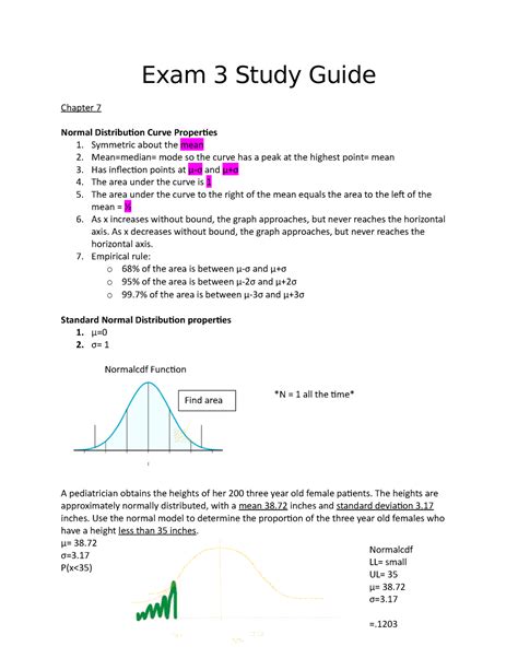 Download Statistics Exam Review Guide 