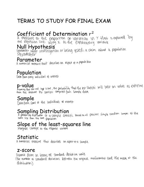 Download Statistics Final Exam Study Guide 