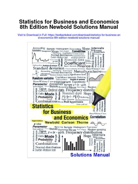 Download Statistics For Business And Economics Newbold 8Th Edition Solutions Manual 