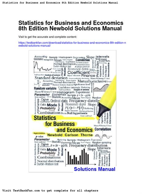 Full Download Statistics For Business Economics Answers 8Th Edition 