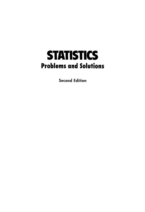 Download Statistics Problems And Solutions 