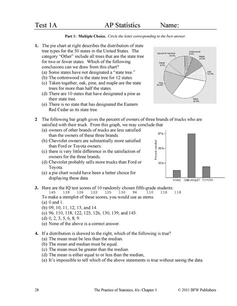 Full Download Statistics Quiz 1A Answers 