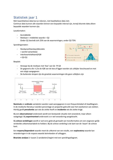 statistiek continue data