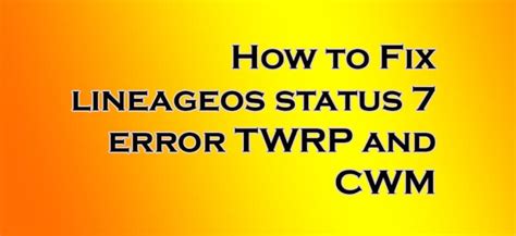 status 1 error cwm